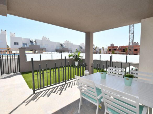 Spacious terrace in new build apartments in San Miguel de Salinas